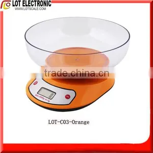 Electronic Kitchen Scale LOT-C03 Orange thumbnail-1