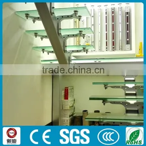 Interior Home Frameless Glass Straight Staircase thumbnail-5