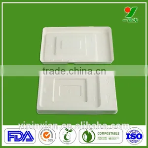 High Quality OEM 90days Biodegradable Chic Packing Sugarcane Bagasse Molded Pulp Electronic Component SD Card Packaging Tray thumbnail-5