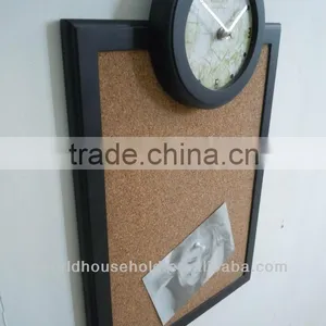 Memo Board With Clock and Cork thumbnail-2