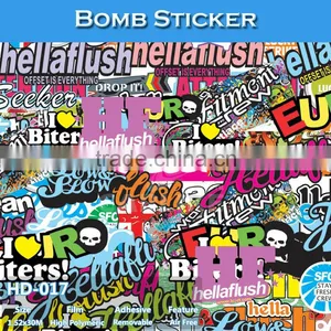 HD-013 CARLIKE 1.52x30M 5FTx98FT Air Free Pretty Decorative Bomb Vinyl Car Wrap Stickers thumbnail-6