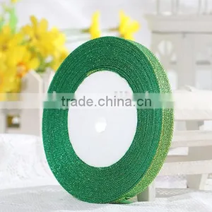 Wholesale Polyester Gold/Silver /pink Metallic Foil Ribbon thumbnail-1