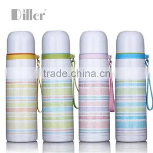 Oem Diller Leakproof Portable Rainbow Pinstripe Stainless Steel Flask thumbnail-2