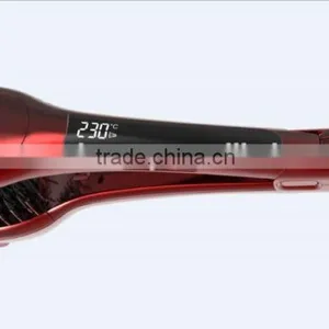 New Arrival Profeesional Electric Hot Air Brush Digital LCD Brush Steam Hair Straightener thumbnail-3