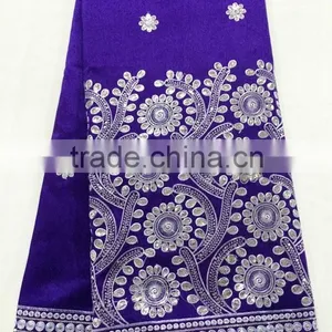 CL3117-6 High Quality Newest Style Silk Satin Material George Lace With Gold /silver Sequins Colorful Softly thumbnail-1
