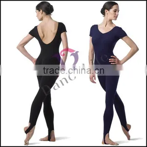 C2616Girls Short Sleeves Ballet Dance Unitard Kids Gymnastic Unitard Spandex Unitard Costumes Ballet Unitards for Sale Dancewear thumbnail-1