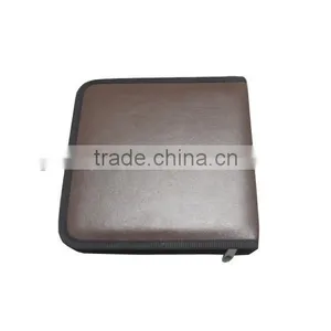 Handmade cd Carrying Case,leather Cover,zipper thumbnail-2