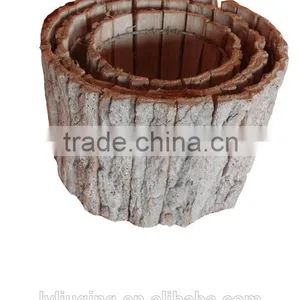 Bark Pot Garden Basket for Planting Flower thumbnail-1