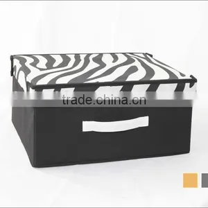 ZEBRA-PATTERNED NON-WOVEN STORAGE BOX thumbnail-4