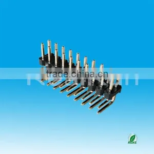 2.54mm Pitch Double Row Right Angle Pin Header Connector thumbnail-2