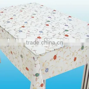 Pvc Non-woven Flower Design Pvc Tablecloth, Latest Design Printing Pvc Tablecloth thumbnail-1