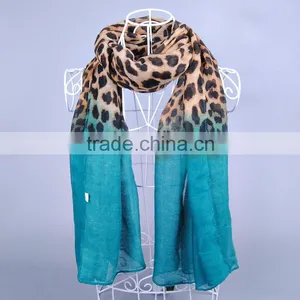 Leopard Pattern Viscose Women Shawl Scarf Voile Scarves 180*90 Pashmina Shawls Muslim Hijab thumbnail-4
