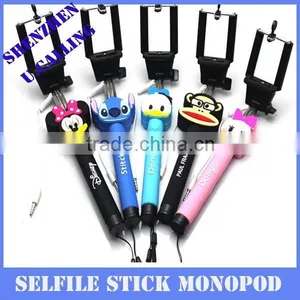 Hot Selling Cartoon Micky Hello Kitty Monopod For IPhone Samsung Android Mobile thumbnail-1