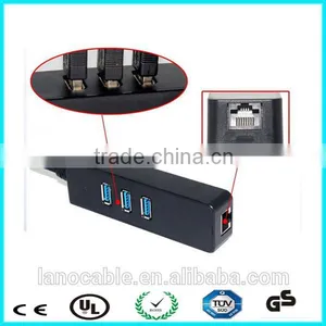 USB C Lan Ethernet With 3 USB 3.0 Hub Network Adapter thumbnail-6