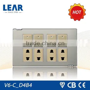 Classic Design Metal Plate Power Outlet Socket thumbnail-1