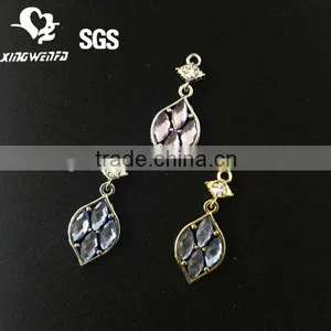 Leaves Metal Pendants With Rhinestone 4932# thumbnail-1