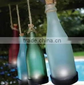 Glass Solar Beer Bottle Light in Different Colors thumbnail-1
