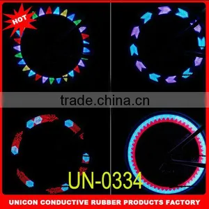 2014 Newest Design Super Bright Led Light Bike Silicone Led Bike Light Silicone Rubber Bike Light12 Kinds of Diffierent Patterns thumbnail-1