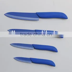 New Design Ceramic Knife Blue Color Blade and Handle Soft Touch Handle Ultra Sharp Blade thumbnail-1