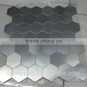 Hexagonal Siliver Color Mosaic for Indoor Decoration thumbnail-1