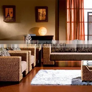 Wicker Furniture - Traditional Water Hyacinth Sofa Set thumbnail-1