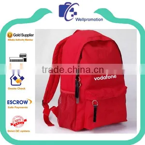 Promotional Red Customized Logo Polyester Oem School Backpack for Teenagers thumbnail-1