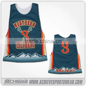 Sublimation Polyester Lacrosse Reversible Jersey Pinnie thumbnail-1