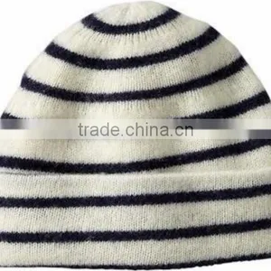 WINTER HAT:- ALL TYPES OF PLAIN & STRIPE KNITTED HAT thumbnail-1