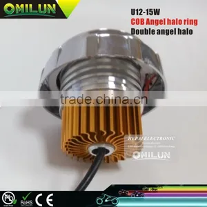 U12 COB Motorcycle Headlight With Devil Eye and Ange Halo Eye thumbnail-3
