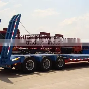 Shengrun 3 Axles 40-60 Tons Gooseneck Low Bed Semi Trailer for Sale thumbnail-3