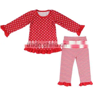 High Quality Girls Christmas Boutique Outfits Girl Festive Christmas Holiday Outfits Girls Christmas Outfits With Polka Dots thumbnail-1