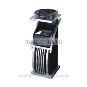 Stainless Steel New Concept Block Ash Barrels Creative Fashion Mall Trash Garbage Bin thumbnail-1