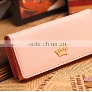 2015 Newest pu Leather Women Wallet With Metal Logo thumbnail-1