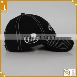Cheap High Quality Unisex Black Embroidered 6 Panel Custom Baseball Cap thumbnail-3