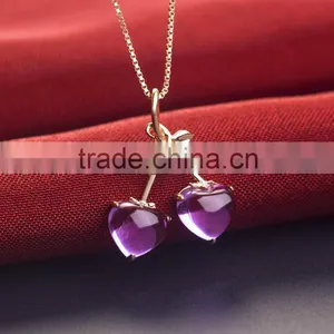 Beautiful Natural Amethyst Heart for Decoration thumbnail-2