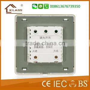 Screwless Dimmer Light Switch With Brushed Stainless Steel Wall Plate thumbnail-5