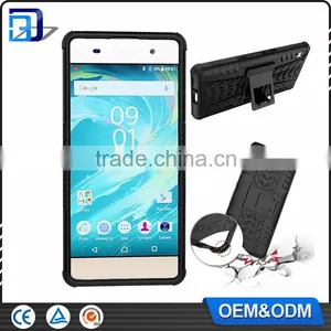 New Products Slim 2 in 1 PC + TPU Hybird Armor Rugged Case Cover for Sony Xperia XA With Stand, for Sony Xperia xa Case thumbnail-1