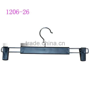 Chrome Hook Used Kids Pants Hanger Black With Plastic Clips thumbnail-3