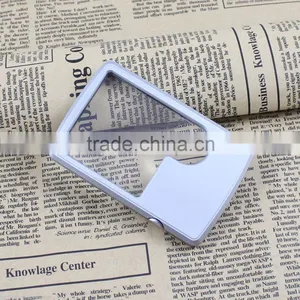 Pocket Ultra-thin Credit Card Reading Magnifier 3X/6X LED Light Magnifying thumbnail-1