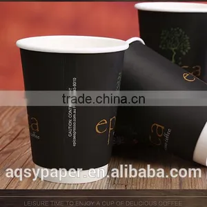 Logo Printed Disposable Double Wall Paper Cup/custom Printed Paper Hot Cup With Lids thumbnail-6