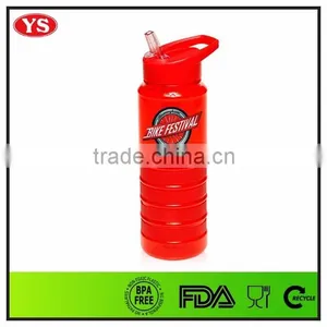 Personalized 750 ml Bpa Free Plastic Water Bottle With Drink Straw thumbnail-5
