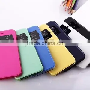 Hidden Window View Super Slim Flip Case for Iphone 6 4.7 Inch Custom is Available, for Iphone 6 Window View Case With Stand thumbnail-1