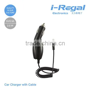 I-Regal Portable Car Charger With Cable 5V 1A for Cellphone,travel Charger Mobile Charger for Car thumbnail-2