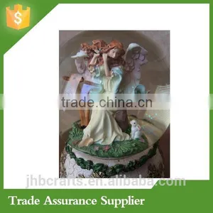 Angel Deer Bunny, Angel With Flute Hummingbirds Base, Water Globe thumbnail-3