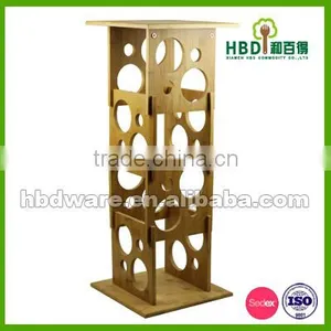 Hiqh Quality Folding Bamboo Adjustable Wine Rack Wholesale thumbnail-1