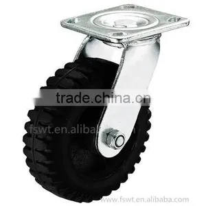 Rubber Iron Core Wheel 125mm Swivel Trolley Industrial Casters thumbnail-1