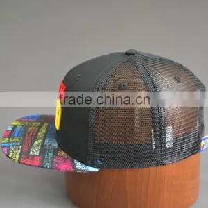 BSCI Aduit Custom 6-panel Snapback Cap With Embroidery thumbnail-3