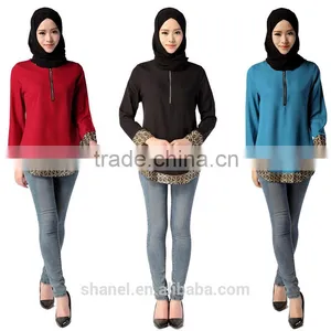 New Muslim Women Loose Blouse Shirts thumbnail-1