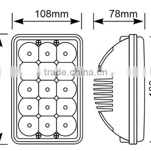 Hot Sale New 45W Square Offroad 5inch Led Work Light With Spot and Flood Beam thumbnail-3