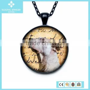 925 Hot Fashionable Silver Glass Heart Pendant Wholesale thumbnail-2